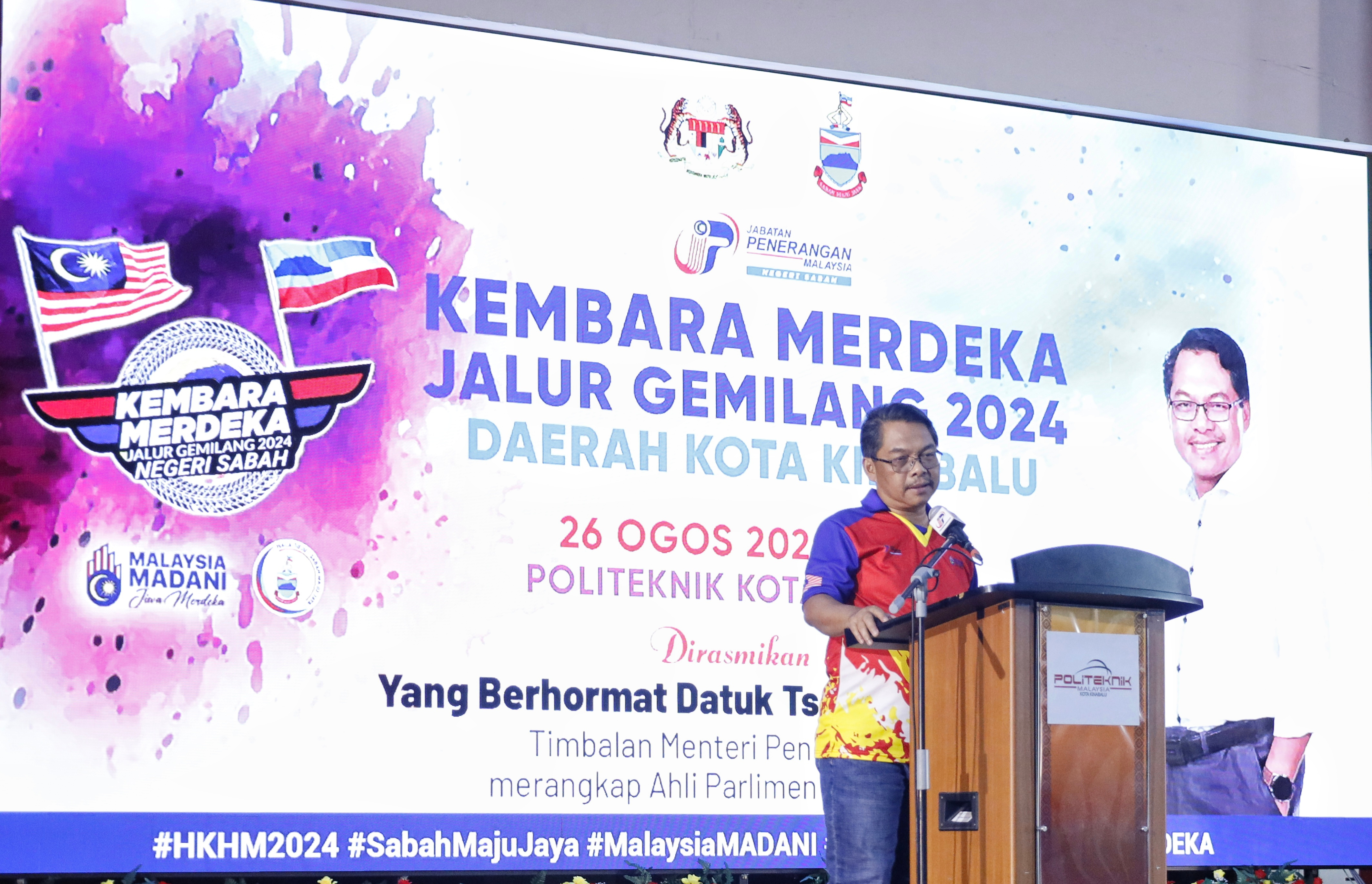 YB Timbalan Menteri Rasmi Program Kembara Merdeka Jalur Gemilang 2024 Daerah Kota Kinabalu
