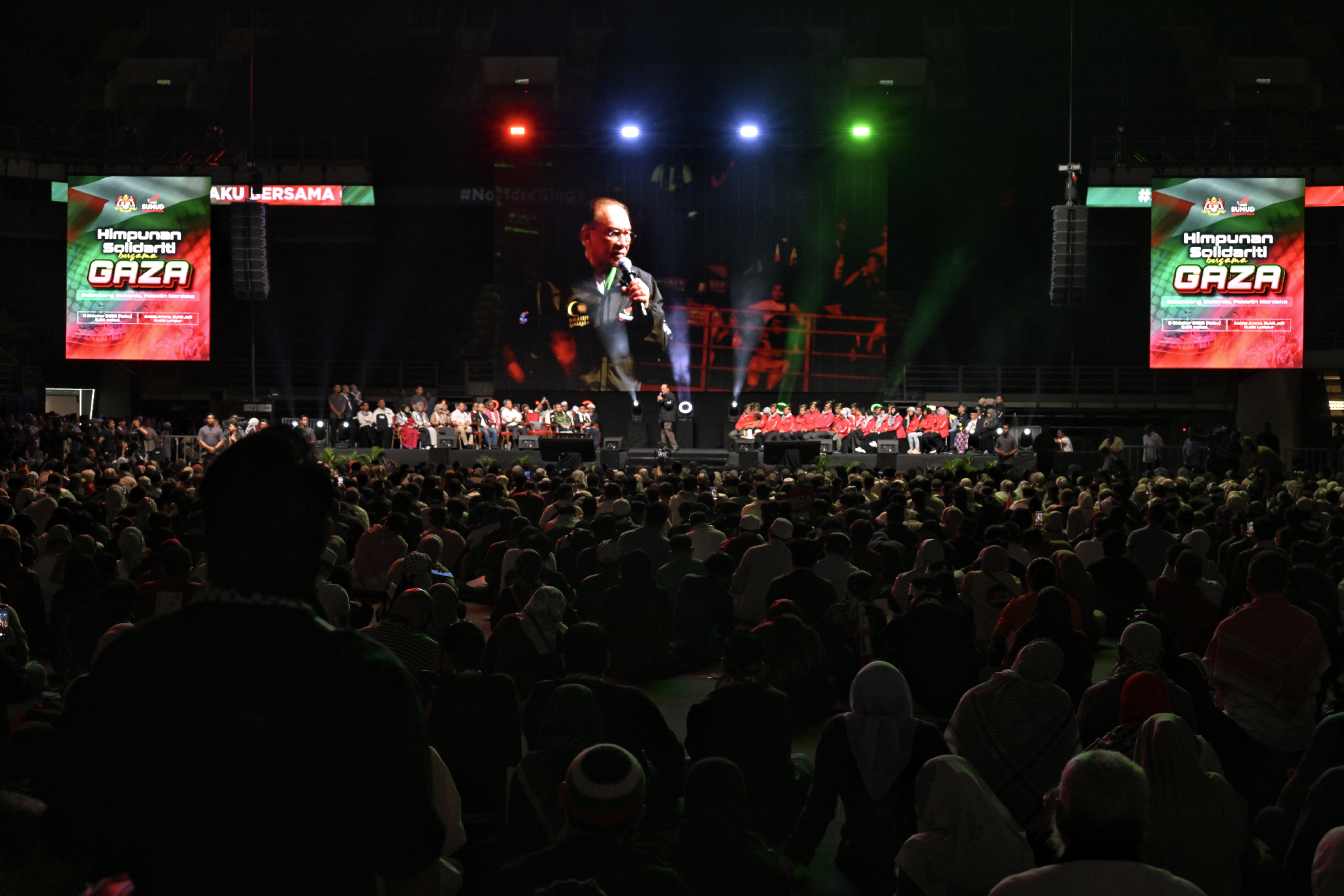 Ribuan Warga KPT Bersolidariti Terhadap Rakyat Palestin Di Axiata Arena, Bukit Jalil