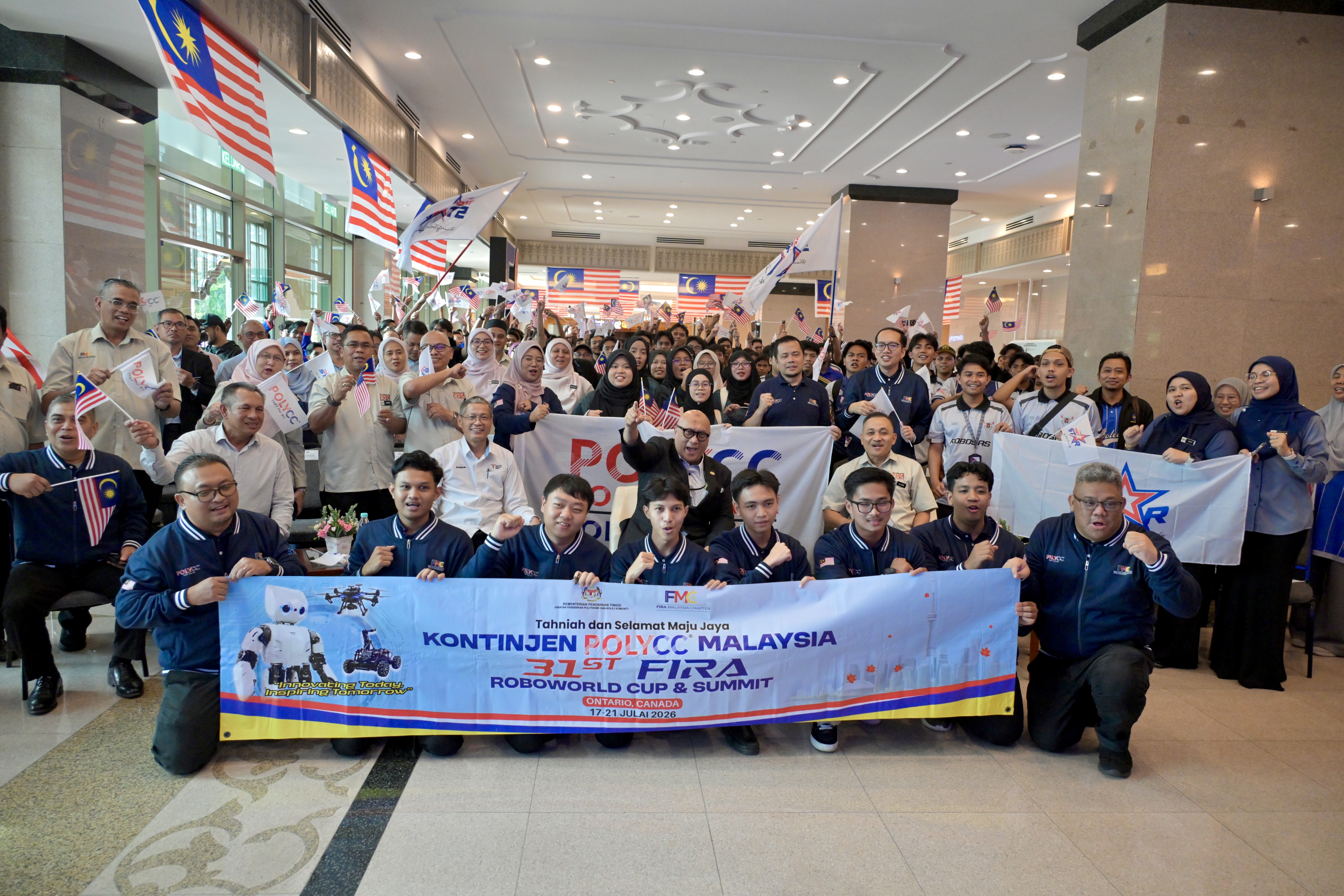 POLYCC Hantar Wakil ke Piala Dunia ROBOFIRA Ke-31 di Kanada, Usaha Bida Kejohanan di Putrajaya Tahun Depan