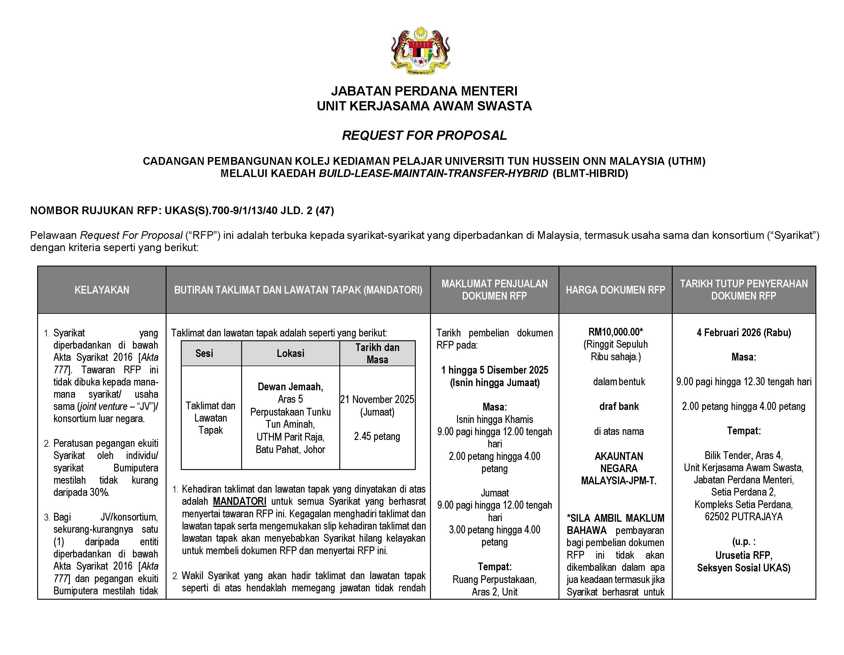 FINAL IKLAN RFP UTHM 7 NOV. 2025 Page 1