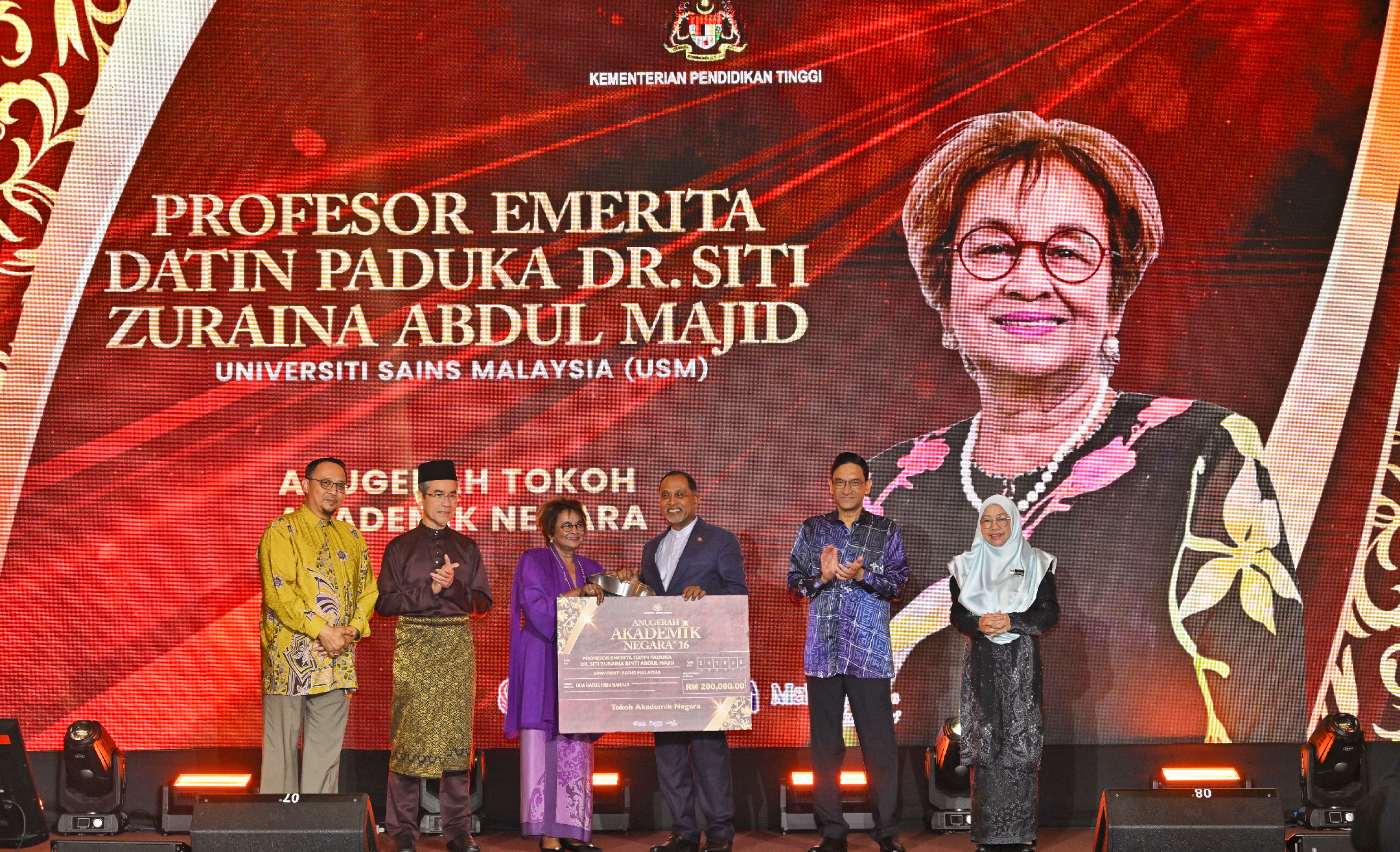 Pakar Arkeologi USM, Prof. Emerita Datin Paduka Dr. Siti Zuraina Dinobatkan Tokoh Akademik Negara AAN Ke-16