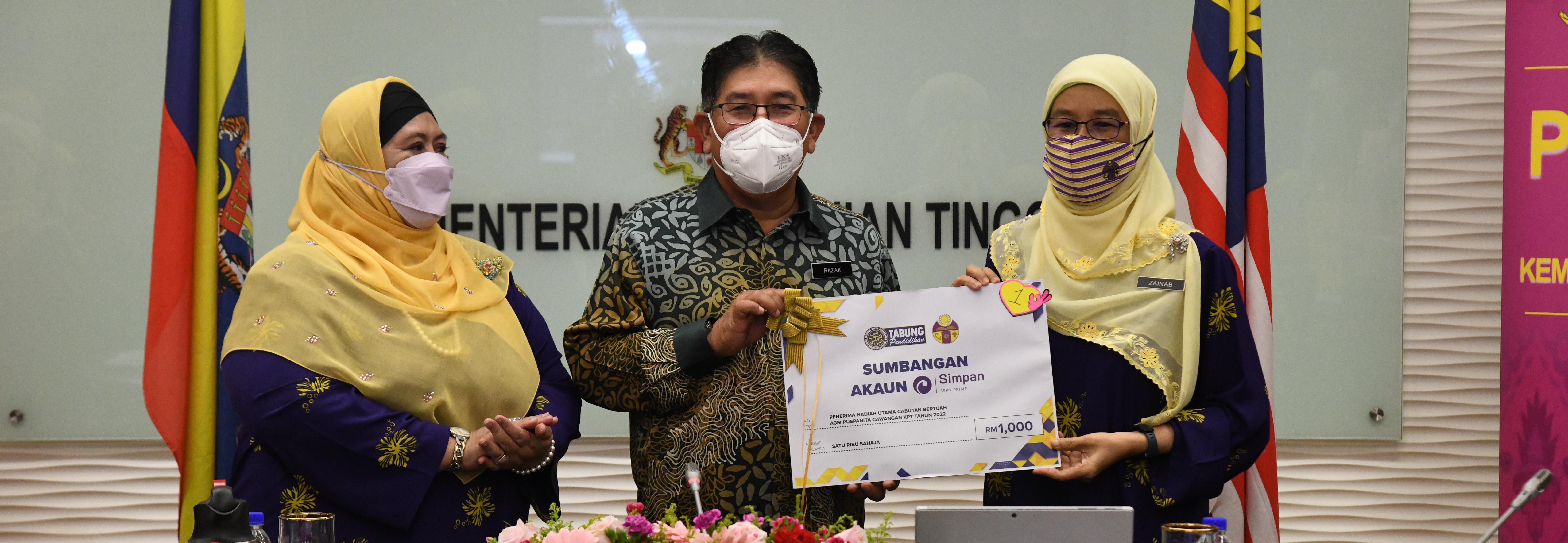 KSU Rasmi Mesyuarat Agung PUSPANITA Cawangan KPT Tahun 2022